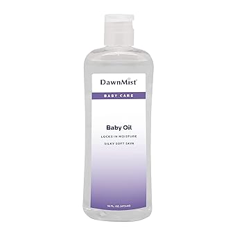 Dukal Dawn Mist Baby Oil with Dispensing Cap, 16 oz. Bottle (Pack of 12)