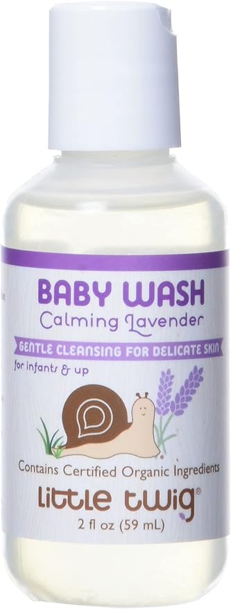 Little Twig All Natural, Hypoallergenic Baby Wash, Calming Lavender Scent, 2 Ounce Bottle