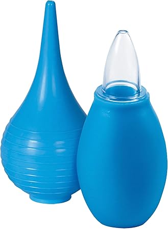 EZY DOSE Kids Ear Syringe and Nasal Aspirator, Sinus Relief and Mucus Sucker for Baby and Toddler, Easy to Clean and Dishwasher Safe, Blue, BPA Free