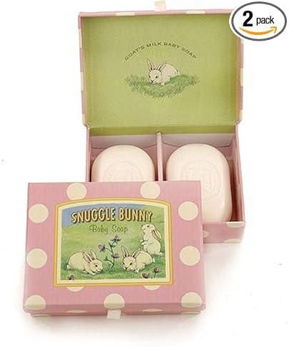 Michel Design Works Snuggle Bunny Baby Soap, Pink, Two - 4.5 Ounce Bars (Pack of 2)