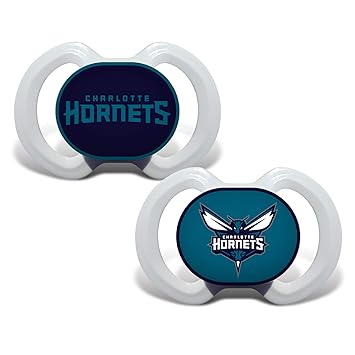 BabyFanatic Pacifier 2-Pack - NBA Charlotte Hornets - Officially Licensed League Gear