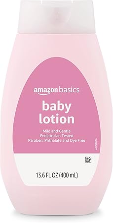 Amazon Basics Baby Lotion, Mild & Gentle, Lightly Scented, 13.6 Fl Oz (Pack of 1) (Previously Solimo)