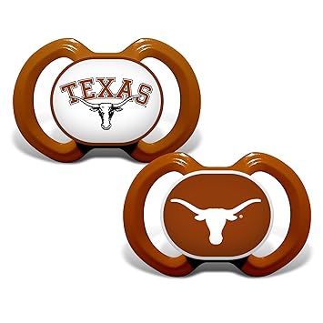 Baby Fanatic Pacifier Set, University of Texas Longhorns, One Size, 2 Count