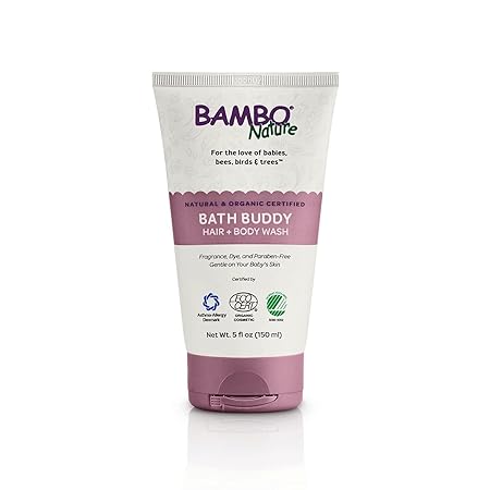 Bambo Nature Bath Buddy Hair & Body Wash, 5 fl oz, 6 Count (1 Pack of 6 Tubes)