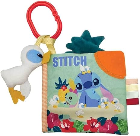 KIDS PREFERRED Disney Baby Lilo & Stitch Soft Book: Stitch ON-The-GO Soft Book, Blue Medium