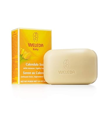 Weleda Calendula Bar Soap, 3.5 Ounce, Plant Rich Cleanser with Calendula and Chamomile