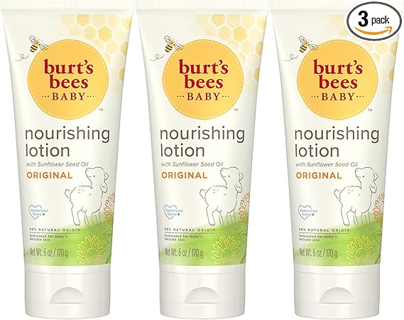 Burt's Bees Baby Nourishing Lotion, 6 Ounce (Pack of 3) | Original