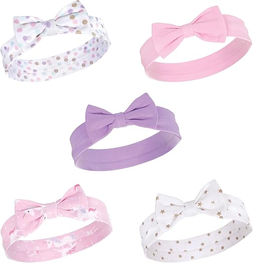 Hudson Baby Unisex Cotton and Synthetic Headbands, Magical Unicorn, 0-24 Months