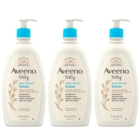 Aveeno Baby Daily Moisture Fragrance Free Lotion (Pack of 3)