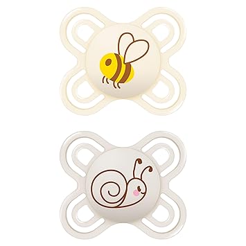 MAM Perfect Baby Pacifier, Patented Nipple, Developed with Pediatric Dentists & Orthodontists, Unisex, 0-3 (Pack of 2)