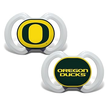 Baby Fanatic 2 Piece Pacifier Set, University of Oregon Ducks