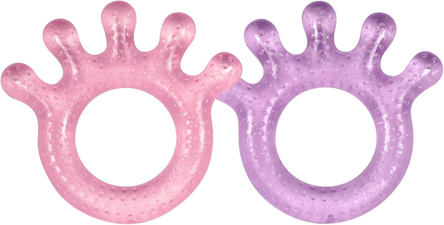 green sprouts Cooling Teether (2 Pack), Pink Set, 3 Months+