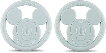 Cudlie Disney Silicone Teether Toy Set for Infants, Food Grade and BPA Free Teethers for Babies 6-12 Months, 2-Pack Teether Toys for Newborns