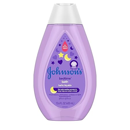 Johnson's Baby TearFree Bedtime Bath with Soothing NaturalCalm fl., Purple, Aromas, 13.6 Fl Oz (Pack of 3)