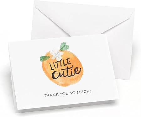 Hortense B. Hewitt. Baby Shower Accessories 24-Count Little Cutie Cards Thank You Notes, 4.75