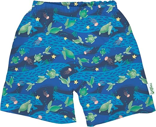 green sprouts i Play Boys' Trunks with Built-in Reusable Swim Diaper