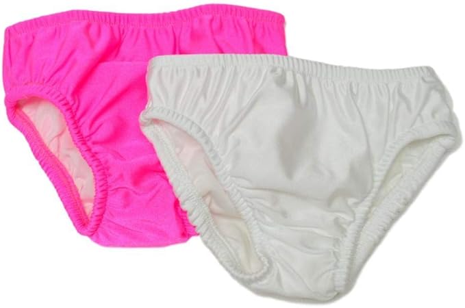 My Pool Pal Girls' 2 Pack Swim Diaper Cover, hot Pink/White, 24 Months