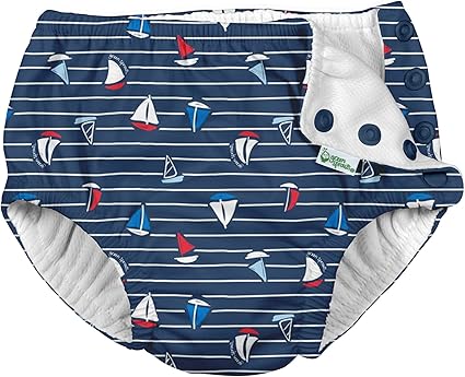 i Play. by green sprouts Snap Reusable Swim Diaper | No Other Diaper Necessary, UPF 50+ Protection