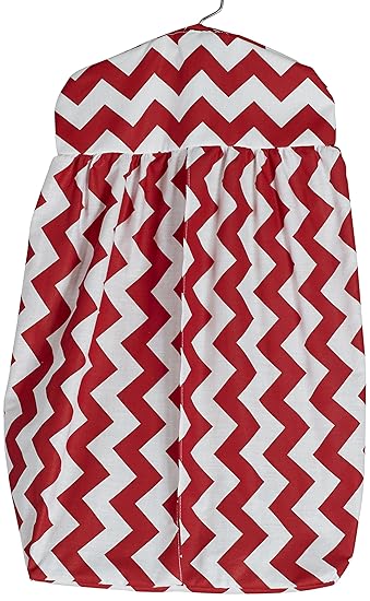 Baby Doll Chevron Dot Diaper Stacker, Red