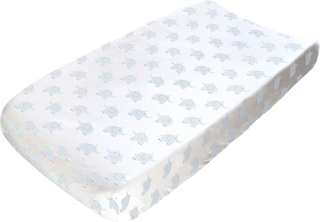 Gray Elephant Changing Pad Cover Organic Cotton Jersey - Super Soft