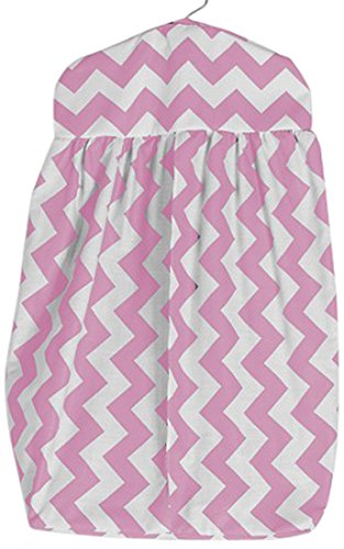 Baby Doll Bedding Chevron Dot Diaper Stacker, Pink