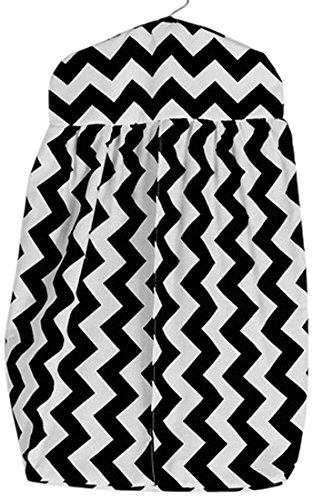 Baby Doll Bedding Chevron Diaper Stacker, Black