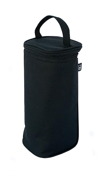 J.L. Childress Breastmilk Cooler Bag - Ice Pack Included - Insulated & Leak Proof Newborn Bottle Bag - Fits 1-2 Bottles - Bottle Bag for Daycare - Breastmilk Cooler Bag for Travel - Black