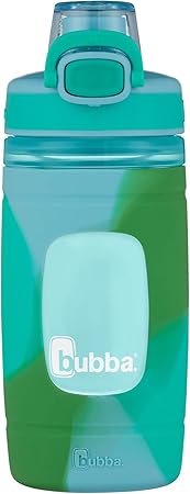 bubba. Flo Kids Water Bottle, 16 Ounces (Pack of 1), Crystle Ice with Rock Candy & Kiwi Color Wash