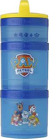 Whiskware All Paws on Deck! 3-Piece Plastic Snack Containers | Kids, Toddlers | School, Travel | Paw Patrol | Snack Cups