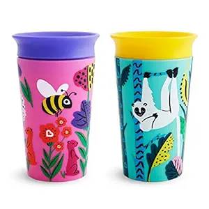 Munchkin® Miracle® 360 WildLove Sippy Cup, 9 Oz, 2 Pack, Bee/Lemur