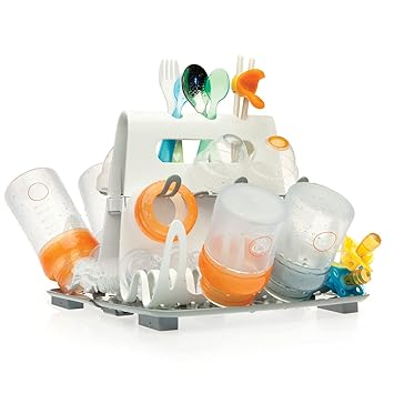 Prince Lionheart Baby Bottle Drying Rack, Deluxe Drying Station Essential Home Item, Holds Up To 8 Large Bottles, Accommodates Many Feeding Accessories and Teething Toys