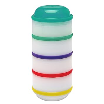 Dr. Brown's Stackable Snack-A-Pillar Snack and Dipping Cups for Toddlers and Baby Food Storage Containers, BPA Free - 4-Pack