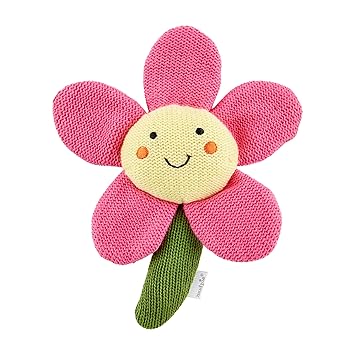 Mud Pie Kids Pink Flower Rattle