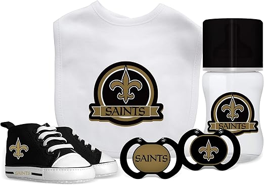 Baby Fanatic NFL New Orleans Saints Infant and Toddler Sports Fan Apparel, Multicolor