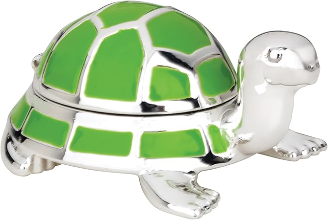 Reed & Barton 9136 Jungle Parade Silverplate Turtle Tooth Fairy Box