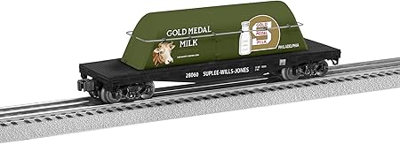 Gold Medal Milk Flatcar w/Milk Container