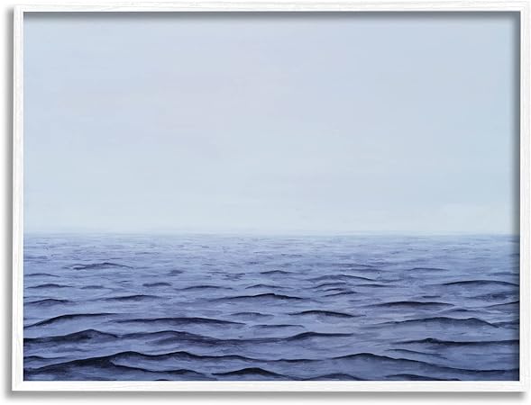 Stupell Industries Vast Ocean Horizon Soothing Blue Water Waves Framed Wall Art, Design By Michael Willett