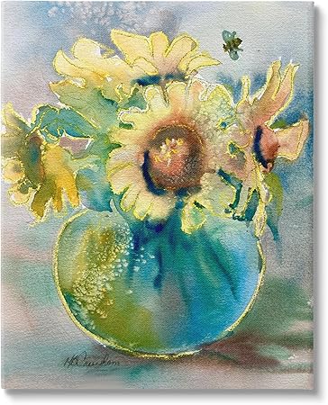 Stupell Industries Modern Yellow Daisies Canvas Wall Art by MB Cunningham