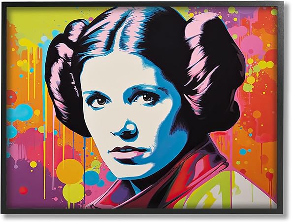 Stupell Industries Paint Splash Leia Framed Giclee Art by Birch&Ink