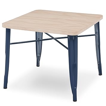 Delta Children Bistro Kids Play Table - Ideal for Arts & Crafts, Snack Time, Homeschooling, Homework & More, Navy with Driftwood