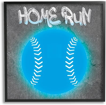 Stupell Industries Home Run Urban Sports Framed Giclee Art by CAD Designs