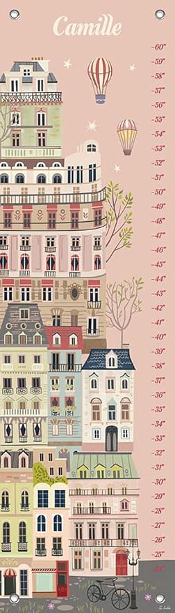 Growth Charts Sweet Street at Dusk by PIM Pimlada, 12 by 42-Inch