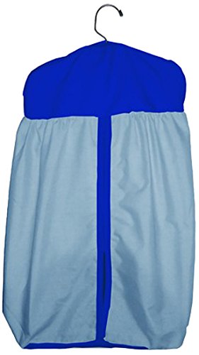 Baby Doll Solid Two Tone Diaper Stacker, Light Blue/Royal Blue