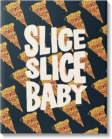 Stupell Industries Pop Pizza Slice Baby Canvas Wall Art by Amelia Noyes