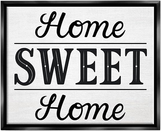 Stupell Industries Sweet Home Farmhouse Sign Floating Framed Wall Art, Design by Jalynn Heerdt