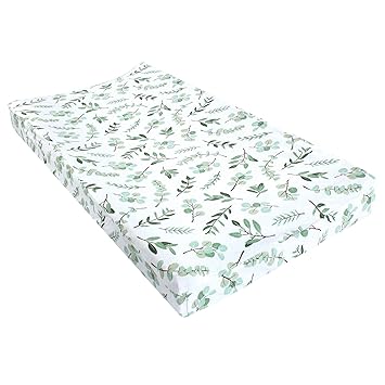 Hudson Baby Unisex Baby Changing Pad Cover, Eucalyptus, One Size