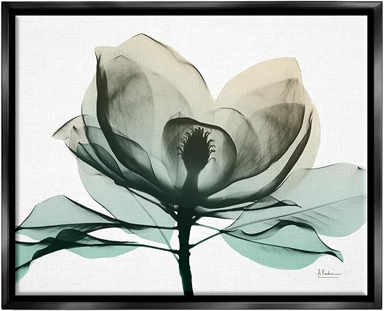 Stupell Industries Green X-Ray Flower Framed Floater Canvas Wall Art by Albert Koetsier