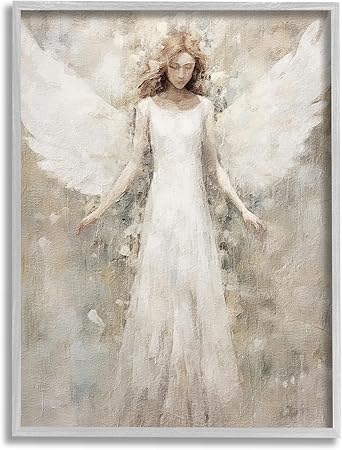 Stupell Industries Soft Abstract Angel Framed Giclee Art by Riley B