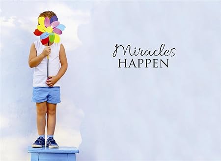 Unique Home Wall Stickers Miracles Happen Self Esteem Decal Décor for Bedroom Living Room Nursery - Size: 9 Inch X 22 Inch