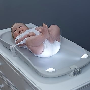 Contours Glow Motion Sensing Light-Up Changing Pad for Dresser or Changing Table, Motion Activated Soft Glow Lights, Three Brightness Settings, Easy to Clean, Comfortable and Waterproof